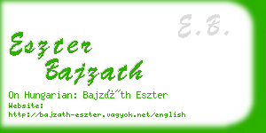 eszter bajzath business card